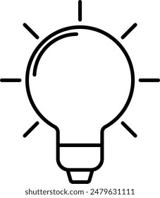 Lamp icon vector. Light bulb icon vector. idea symbol.