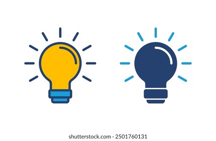 Lamp icon vector. Light bulb icon vector. idea symbol.
