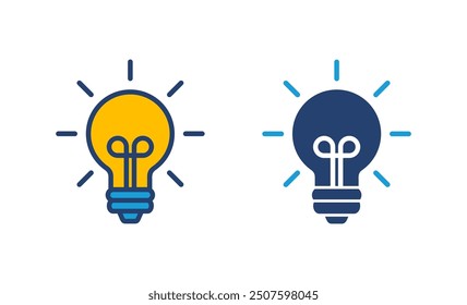 Lamp icon vector. Light bulb icon vector. idea symbol.