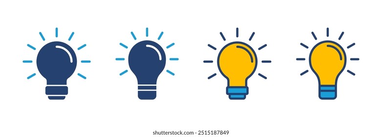 Lamp icon vector. Light bulb icon vector. idea symbol.