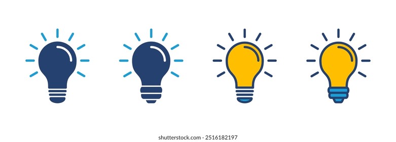 Lamp icon vector. Light bulb icon vector. idea symbol.