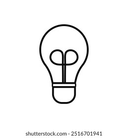 Vector de la lámpara Bombilla aislada en el fondo blanco.