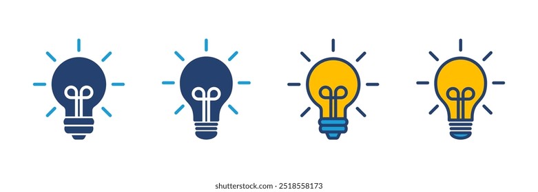 Icono de la lámpara Vector. Icono de la bombilla. Vector de la idea.