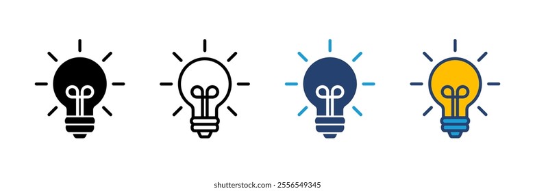 Lamp icon vector. Light bulb icon vector. idea symbol.