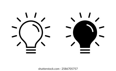 Lamp icon vector. Light bulb sign and symbol. idea symbol.