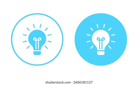 Lamp icon vector. Light bulb sign and symbol. idea symbol.