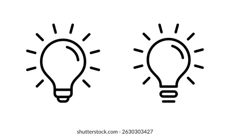 Lamp icon vector. Light bulb sign and symbol. idea symbol.