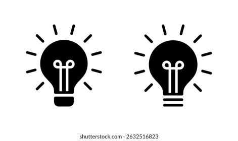 Lamp icon vector. Light bulb sign and symbol. idea symbol.