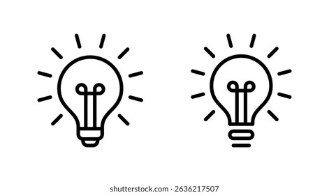 Icono de la lámpara Vector. Signo y símbolo de la bombilla. símbolo de la idea.