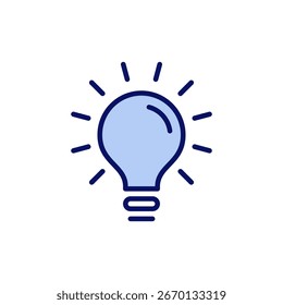 Lamp icon vector. Light bulb sign and symbol. idea symbol.