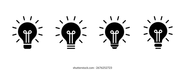Lamp icon vector. Light bulb sign and symbol. idea symbol.