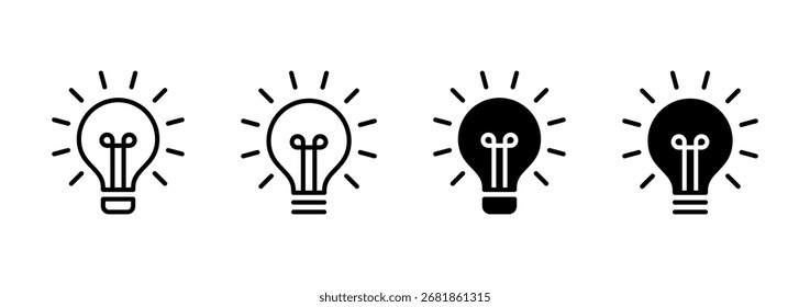 Lamp icon vector. Light bulb sign and symbol. idea symbol.