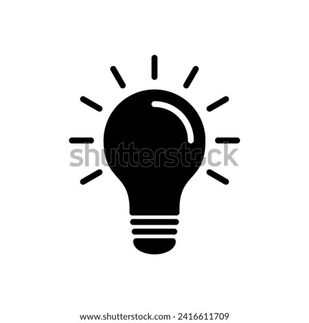 Lamp icon vector. Light bulb icon vector. idea symbol.