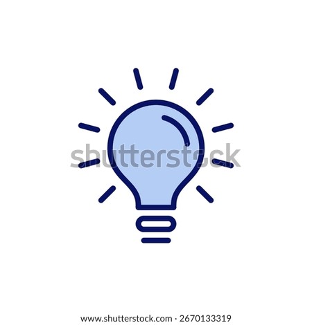 Lamp icon vector. Light bulb sign and symbol. idea symbol.