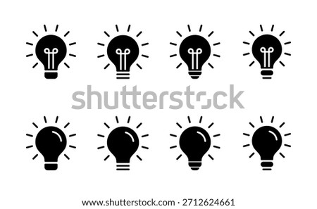 Lamp icon vector. Light bulb sign and symbol. idea symbol.