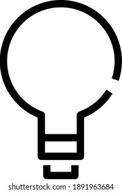 lamp icon, vector line illustration	