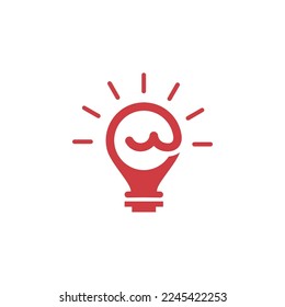 diseño de logotipo vectorial de icono de lámpara