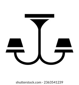 Leuchtensymbol, Vektorlogo in flachem und trendigem Stil