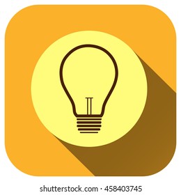 Lamp icon, vector logo for your design, symbol, application, website, UI