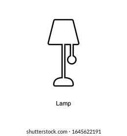 Vector de icono de la lámpara sobre fondo blanco. Icono negro