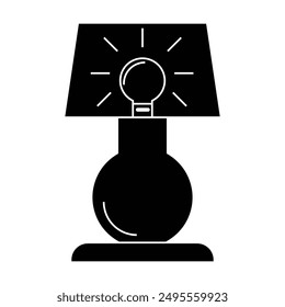 lamp  icon vector on white background