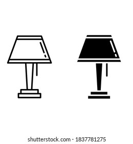 lamp  icon vector set. bedroom illustration sign collection. illuminator symbol.