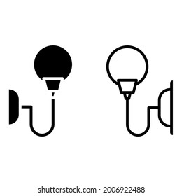 Lamp icon vector set. illuminator construction illustration sign collection. lighting symbol or logo.