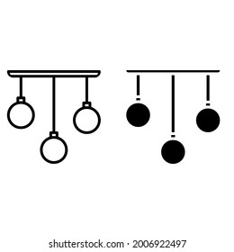 Lamp icon vector set. illuminator construction illustration sign collection. lighting symbol or logo.