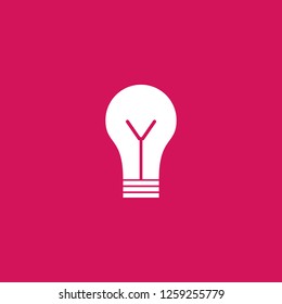 lamp icon vector. lamp sign on pink background. lamp icon for web and app