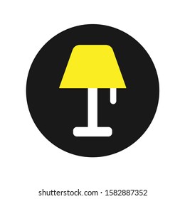 Lamp Icon. Vector Sign In White Background – Vector