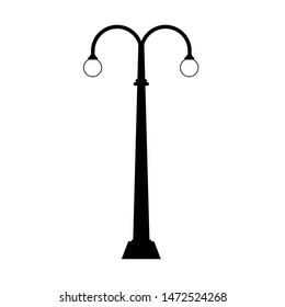 lamp icon vector, streetlight symbol illustration.