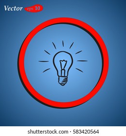 Lamp icon vector. web design style