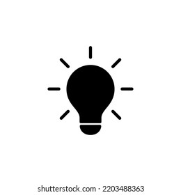 Lamp icon vector for web and mobile app. Light bulb sign and symbol. idea symbol.