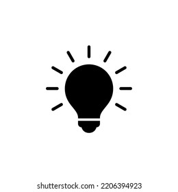 Lamp icon vector for web and mobile app. Light bulb sign and symbol. idea symbol.