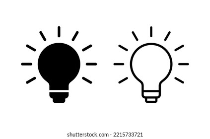 Lamp icon vector for web and mobile app. Light bulb sign and symbol. idea symbol.