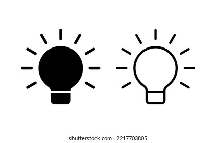 Lamp icon vector for web and mobile app. Light bulb sign and symbol. idea symbol.