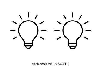 Lamp icon vector for web and mobile app. Light bulb sign and symbol. idea symbol.