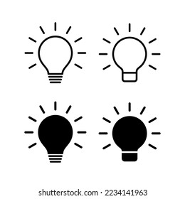 Lamp icon vector for web and mobile app. Light bulb sign and symbol. idea symbol.