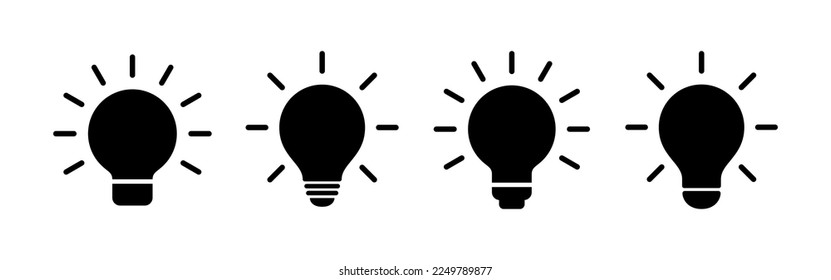 Lamp icon vector for web and mobile app. Light bulb sign and symbol. idea symbol.
