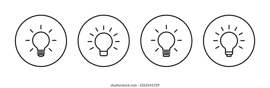 Lamp icon vector for web and mobile app. Light bulb sign and symbol. idea symbol.