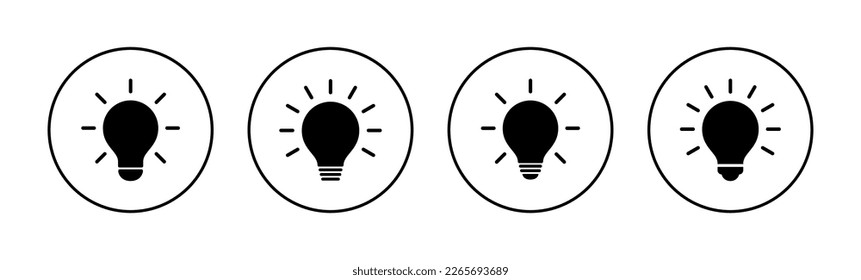 Lamp icon vector for web and mobile app. Light bulb sign and symbol. idea symbol.