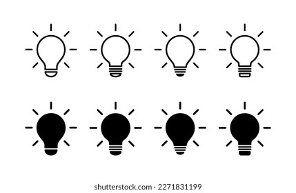 Lamp icon vector for web and mobile app. Light bulb sign and symbol. idea symbol.