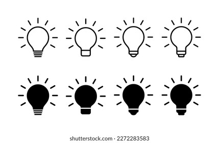 Lamp icon vector for web and mobile app. Light bulb sign and symbol. idea symbol.