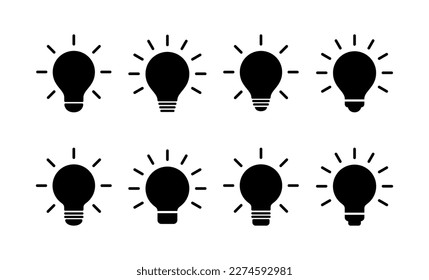 Lamp icon vector for web and mobile app. Light bulb sign and symbol. idea symbol.
