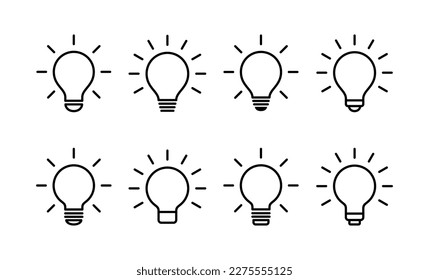 Lamp icon vector for web and mobile app. Light bulb sign and symbol. idea symbol.