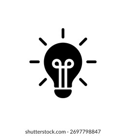 Lamp icon vector for web and mobile app. Light bulb sign and symbol. idea symbol.
