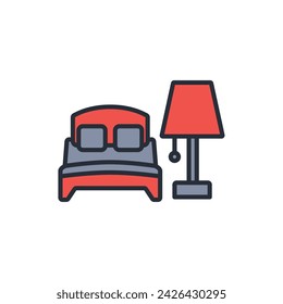 Lampensymbol. vector.Editable stroke.linear style-Zeichen für die Verwendung Web-Design, logo.Symbol Illustration.