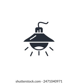 Lamp icon. vector.Editable stroke.linear style sign for use web design,logo.Symbol illustration.