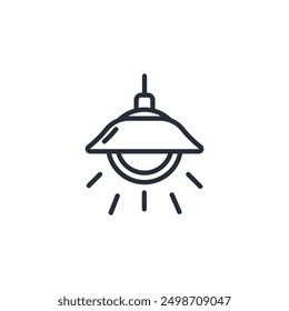 Icono de la lámpara. Vector. Movimiento editable. signo de estilo lineal para uso Diseño web, logotipo. Ilustración de símbolo.