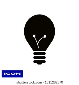 lamp icon vector.perfect black style illustration icon.glyph style icon 